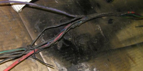Some of the burned wires