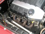 Big V-8 is a tight fit.