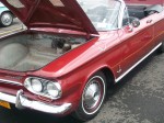 Red early convertible opens wide for judges.